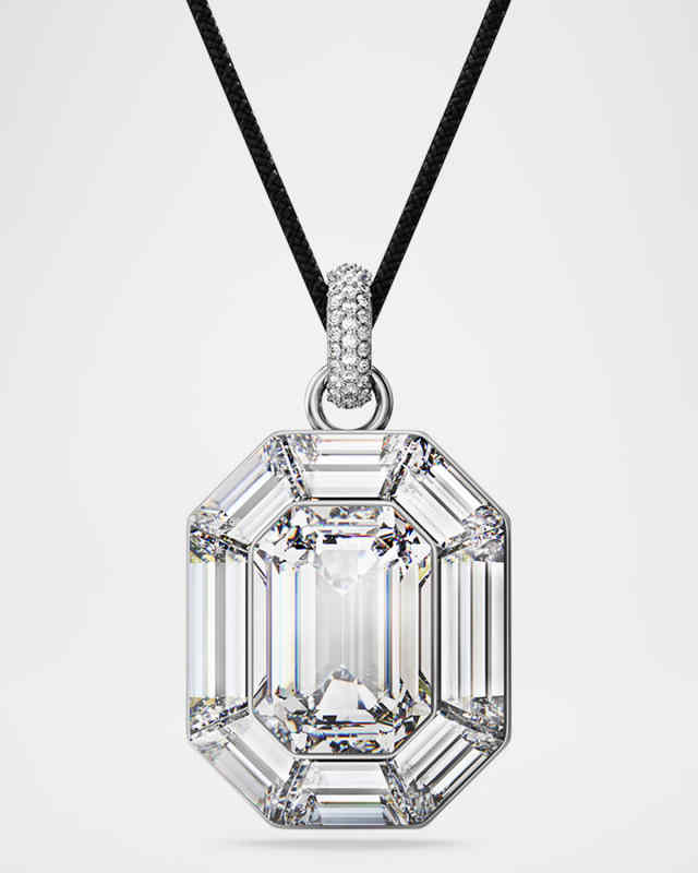 Lucent Octagon-Cut Crystal Pendant Necklace